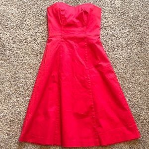 Red Sweetheart Strapless Dress